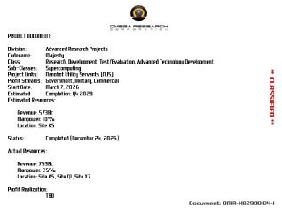 ORC Project Majesty document ORC Project Majesty document